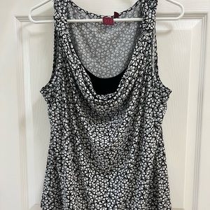 Black and White Floral Tank